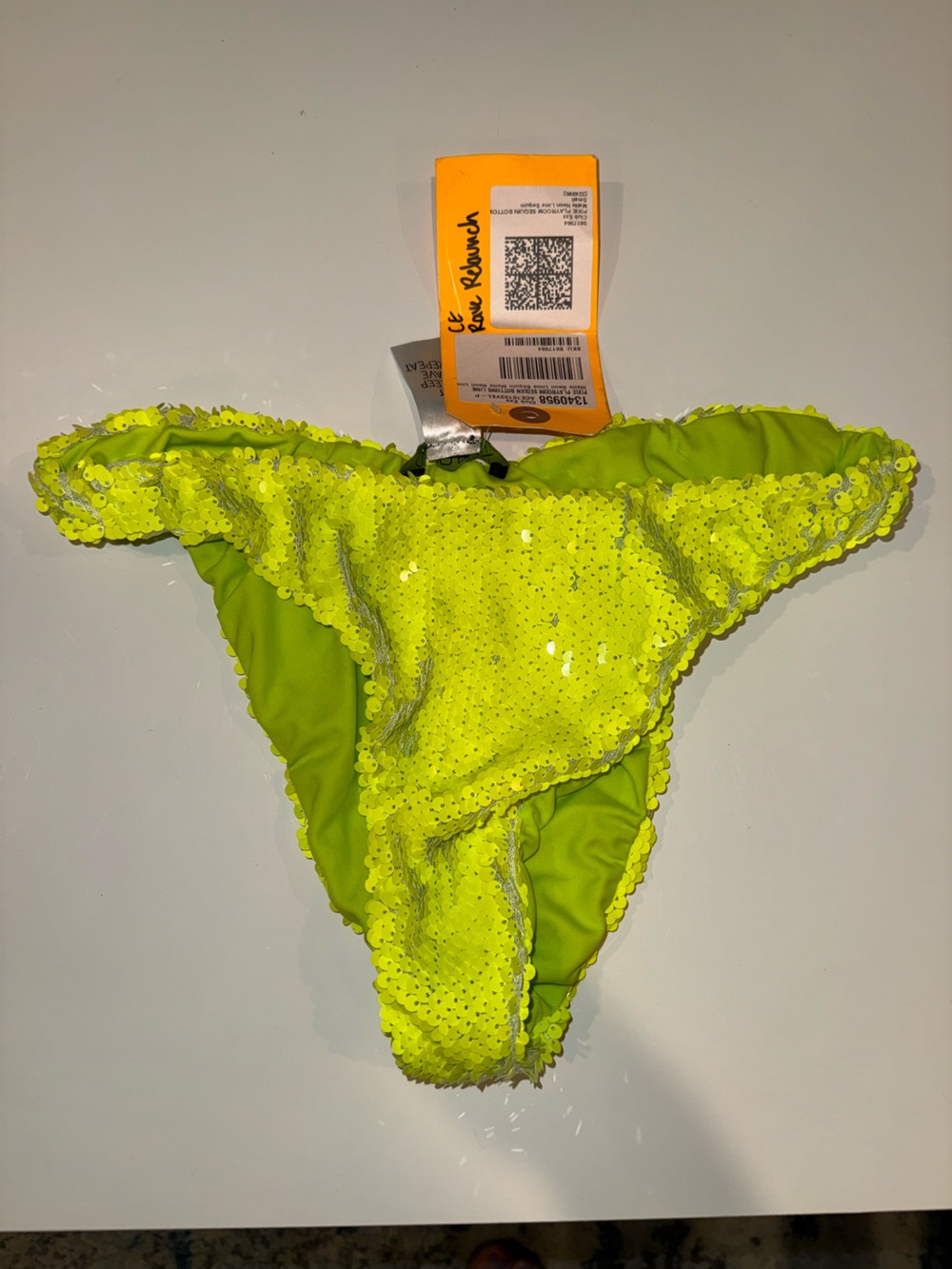 Club Exx Dolls Kill pixie playroom sequin Bottom Size small neon lime BNWT new